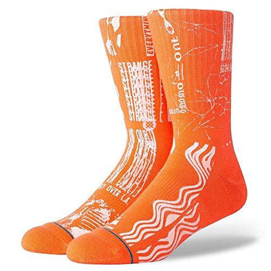 Stance Strange Lights Crew Socks in Coral (L)